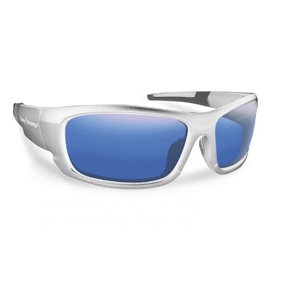 Flying Fisherman Viper Polarized Sunglasses Bundle Kit Matte Black/Smoke-Blue Mirror Aries West Fishing VB-MFC-FR 